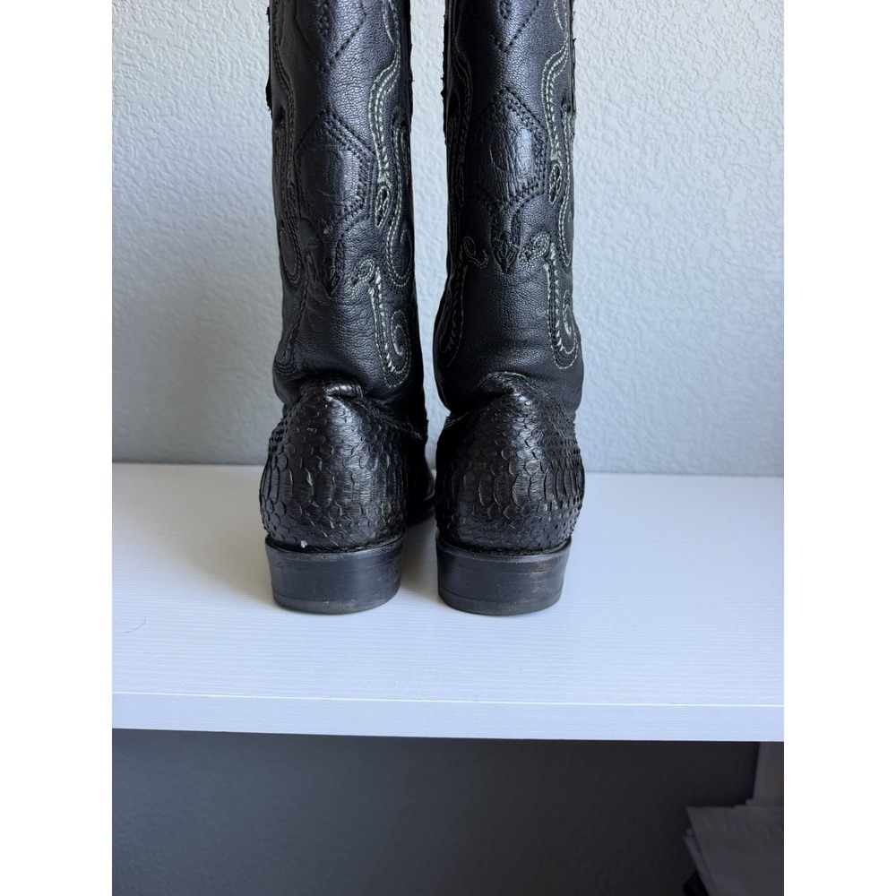Cuadra Black Genuine Python Snakeskin Cowboy Boots Men's US 11 MX 30 Mexico - Picture 8 of 12
